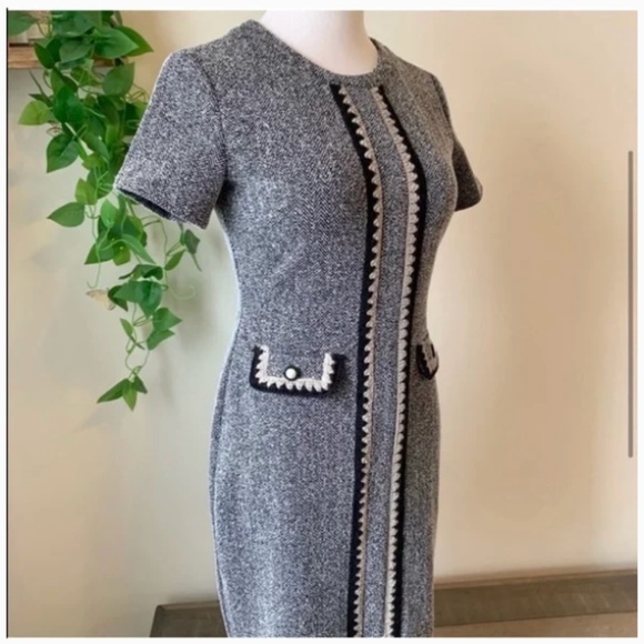 knit tweed short sleeve dress 6 - Picture 7 of 11
